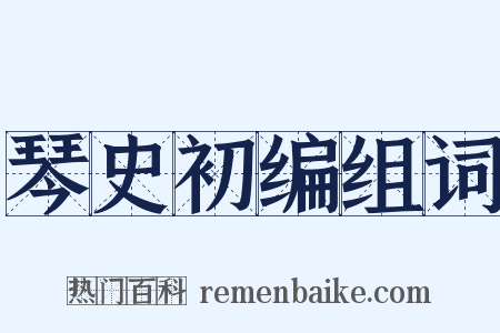 琴史初编组词是什么意思的图片